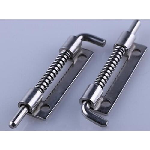 Stainless Steel Door Bolts Narrow-edge Perforated Spring Industrial Cabinet Flat Welding Power Distribution Cabinet Door Latch
