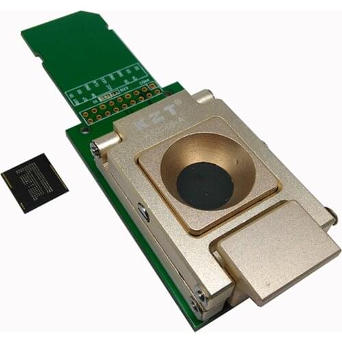 EMCP Reader Pogo Pin test Socket with SD interface,Nand flash BGA186 BGA162 size 12x16 Pitch 0.5mm aluminium alloy clamshell