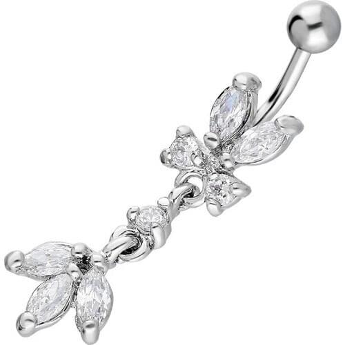Getss Prg079A Butterfly Model Steel Navel Piercing
