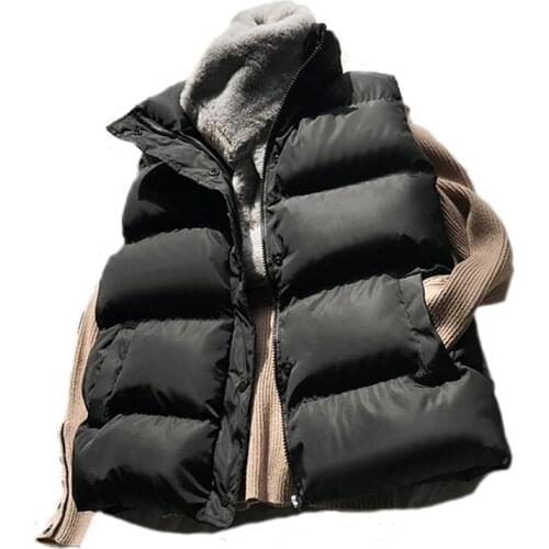Cotton Down Vest Women Winter Loose Waistcoat All-Match Vest Jacket Cotton Padded Jacket Sleeveless Female Winter Waistcoat