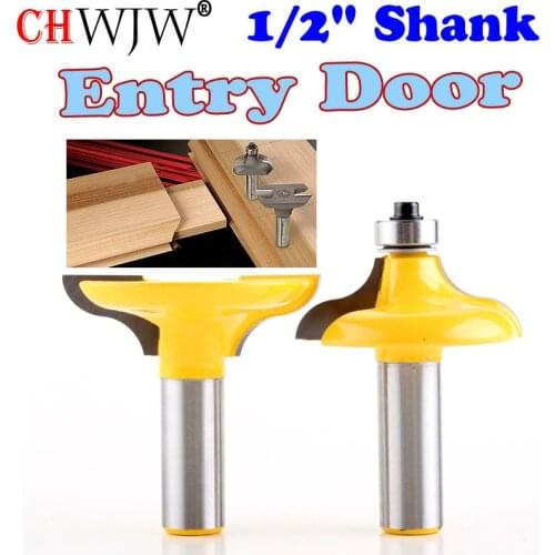 2 PC 1/2" Shank Entry Door for Long Tenons Router Bit woodworking cutter woodworking bits Tenon Cutter for Woodworking Tools