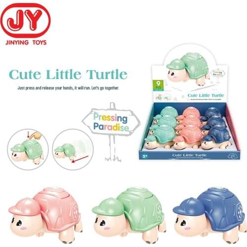 Cute Cartoon Tortoise Model Car Toy Press Running Inertia Clockwork Toys Parent-Children Interaction Educational Toys For Kids