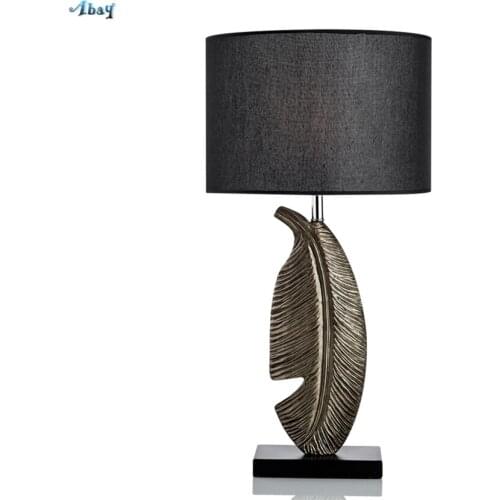 Classical European Leaf Table Lamps Bedroom Living Room Study American Modern Designer Model Room Desk Lights Decoration Fixture