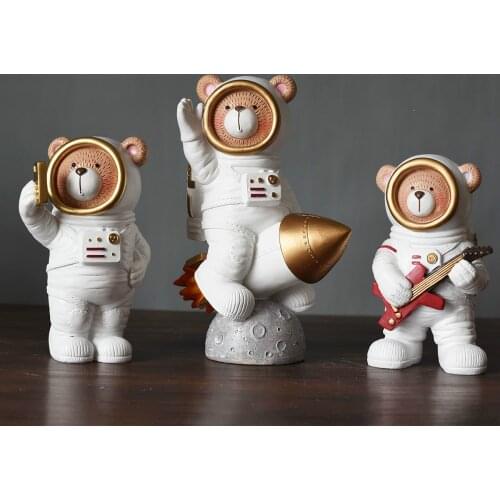Space bear cute simple creative spaceman astronaut mobile phone holder small gift TV cabinet room home decoration