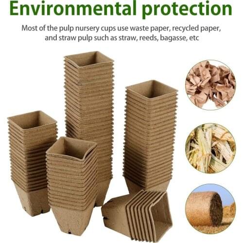 Seed Starter Tray With 50PCS Biodegradable Seed Seedling Pots 20PCS Plant Labels For Vegetable Seed Sowing Sprouter