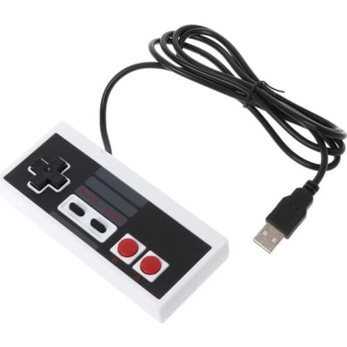 2021 New USB Gaming Controller Plug-Play Plastic Black+Gray for NES PC Windows New