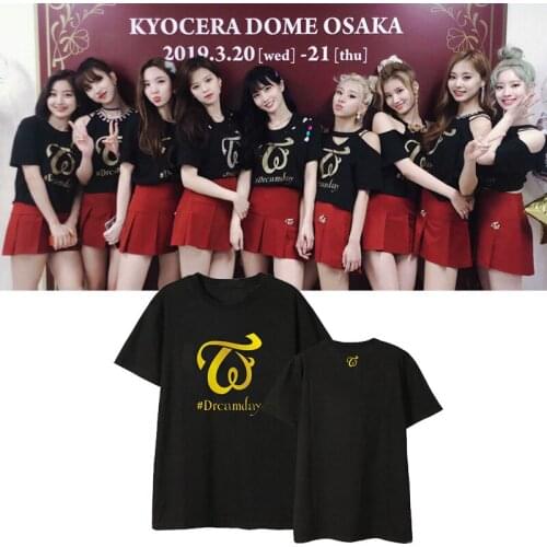 New Korean Fashion Kpop Twice Dreamday Album Shirts Streetwear Loose Tshirt T Shirt Short Sleeve Tops T-shirt Dropship