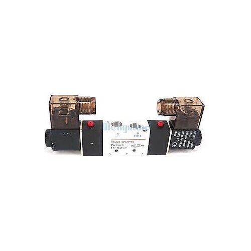 1/4" BSPT DC24V 4V220-08 Air Valve 5 Port 2 Position Solenoid For Pneumatic System