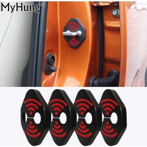 Fit For Honda CR-Z Edition Insight JAZZ Pilot S2000 DIY Lock Sticker Car Door Lock Cover 4pcs Per Set Car-Styling Acccessories