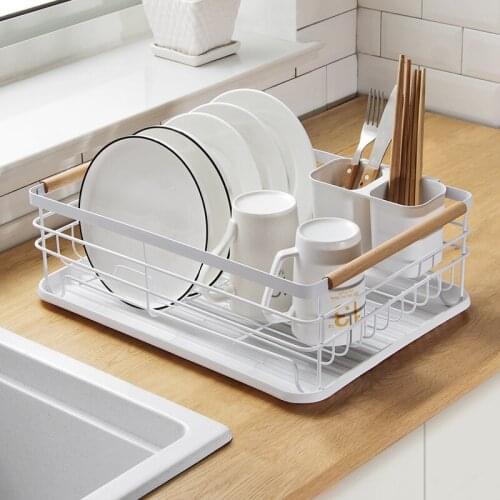 Korean modern creative minimalist kitchen drying dishes drying tableware drain shelf fork tableware trough storage rack LB93004