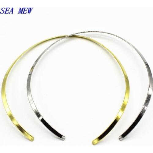 SEA MEW 5 PCS 130*4.5mm Choker Collar Neck Strap Necklace Jewelry Setting For Women Jewelry Making