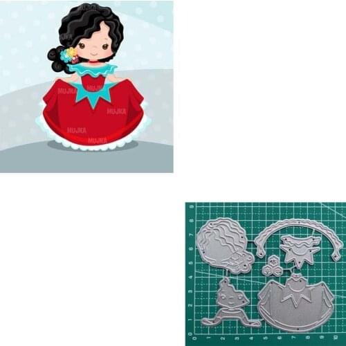 Dancing Girl Metal Cutting Dies New 2019 Christmas Scrapbooking Dies Metal Nouveau Arrivage 2019
