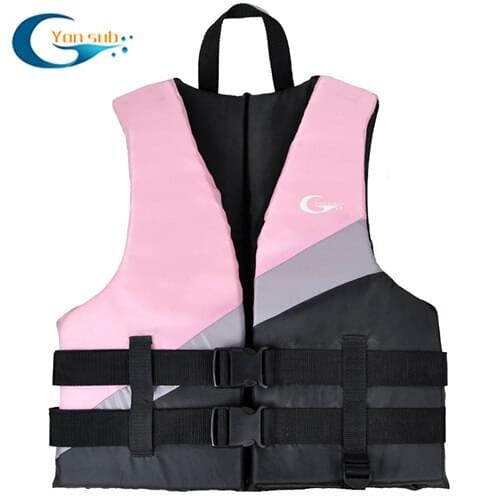 Adult Life Vest Thicken High Buoyancy Life Jacket Water Sports Equipment For Rafting Swimming Sailing Boating Blue & Pink YL1233
