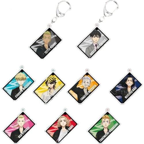 Tokyo Revengers Anime Cosplay Keychain Manjiro Ken Takemichi Hinata Atsushi Chibi Kawaii Bag Pendant Fans Collection Props