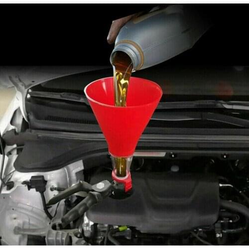 Universal Car Engine Oil Funnel Adjustable Fixed Bracket Filling Spout Pour Tool Kit New Gasoline Specia Equipment Kit