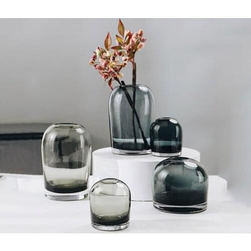 Vase Home Decor Nordic Glass Modern Simple Living Room Flower Arrangement Table Ornaments Flowers Ware Decoration декор дома