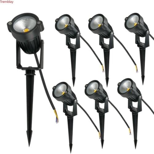 4/10pcs 5W LED Landscape Lights 220V Waterproof Garden Pathway Lights Walls Trees Flags Outdoor Spotlights with Spike Lawn lamps