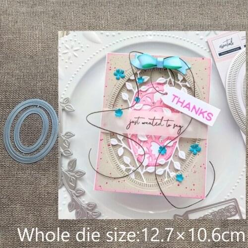 XLDesign Craft Metal Cutting Dies stencil mold BLANKET STITCHED OVAL scrapbook Album Paper Card Craft Embossing die cuts