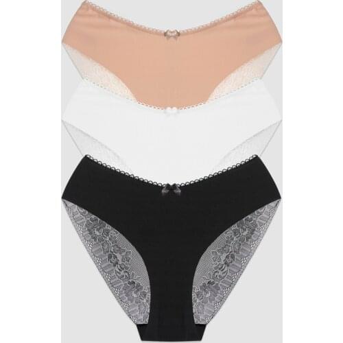 LOOK FOR YOUR WONDERFUL NIGHTS WITH ITS STUNNING ELEGANT LINGERIE Womens Colorful Laser Cut Lace High Waist Pant FREE SHIPPING