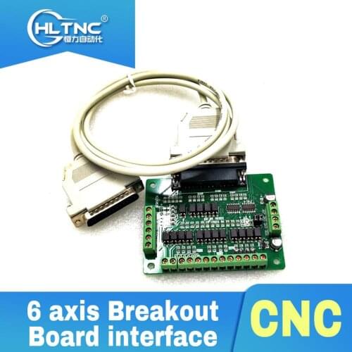 1 * CNC 6 axis Breakout Board interface adapter 1 * DB25 Parallel cable