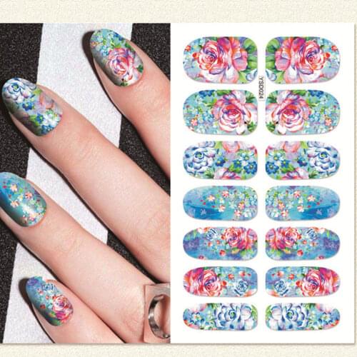 2020 New 20Sheets/Set Women Girls Nail Stickers Starry Sky Flower Butterfly Nail Decal Wrap Decoration
