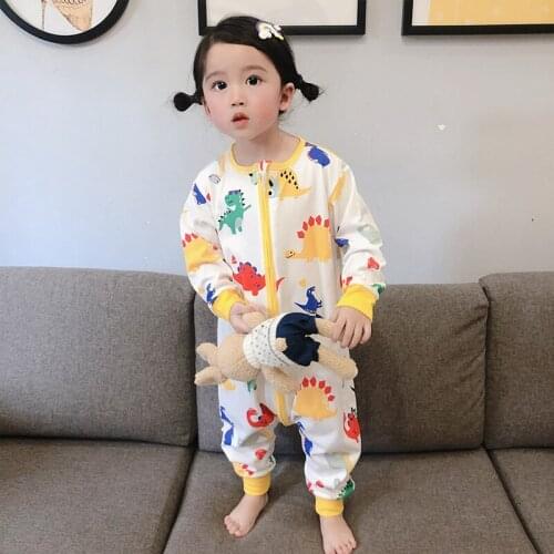 2021 baby cotton sleeping bag long sleeve childrens split leg sleeping bag summer spring autumn childrens soft bed quilt print