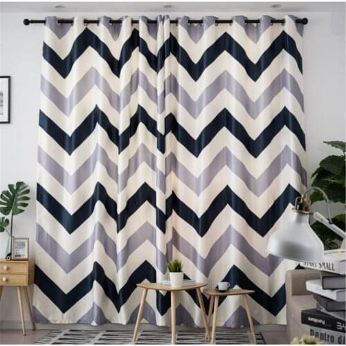 3d curtains Customized curtains modern gray black plain geometric curtains diagonal stripes living room blackout curtains