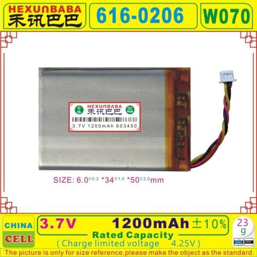 [616-0206] 3.7V 4.25V 1200MAH Polymer Li-ion battery fit for IPOD PHOTO;M9829B/A MP3;MP4 [W070]