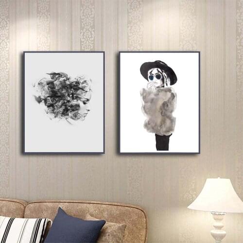 Abstract Figure Poster Women Face Canvas Painting Watercolour Art Print Decorative Wall Picture For Living Room Home Décor