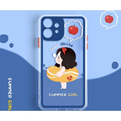 ASINA TPU Case For iPhone 11 12 Pro XR XS Max Soft Transparent Couple Cover For iPhone 6 7 8 Plus SE 2020 Cartoon Clear Cases