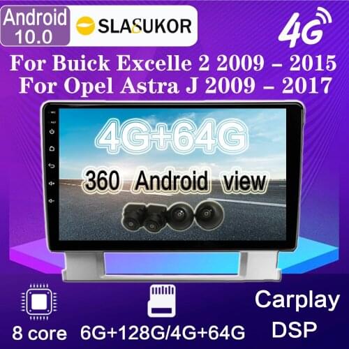 For Buick Excelle 2 2009-2015 For Opel Astra J 2009-2017 Android 10 Car Radio Multimedia Video Player Navigation Stereo GPS DVD