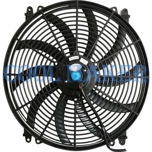 Auto air conditioner condenser motor fan 16 inch 120W 12V/24V blowing/suction
