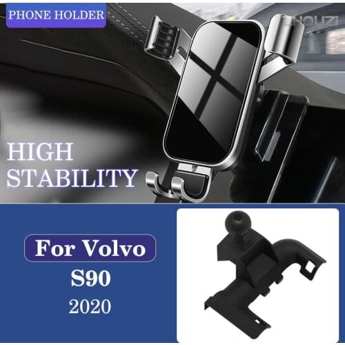 Car Mobile Phone Holder Special Air Vent Mounts Stand GPS Gravity Navigation Bracket For Volvo S90 2020 2021 Car Accessories