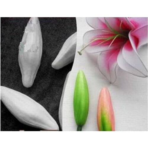 Free shipping wholesale small size 90mm natural white foam lily bud for nylon stocking flower accessories(50pcs/lot) $9.59/lot