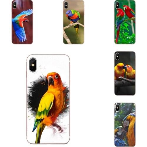 For Samsung Galaxy S3 mini S4 Mini S5 Mini S6 Edge S7 Edge S8 Edge Plus S9 S10 S20 Plus TPU Phone Anime Birds Parrot Wallpaper