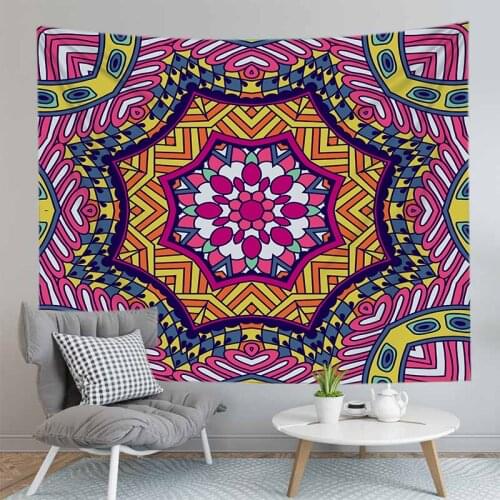 Mandala Tapestry Wall Hanging Cloth For Living Room Dorm Decor Landscape Camping Mat Beach Throw Rug Custom