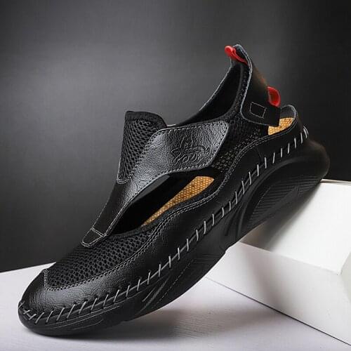 KEZZLY Summer The Mens Casual Leather Flat Medical Shoes Cholas Kari Man Clogs Jelly Platform Gladiator Sandals For Men 2021