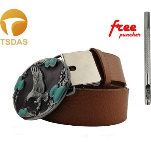 Fashion Eagle Belt Buckle with Enamel Pewter Finish Removable Belt Buckle Suitable for 4cm Width