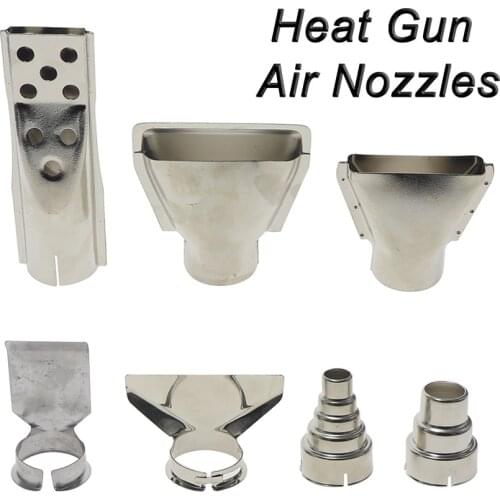 7PCS Heat Hot Air Gun Nozzles Kit Shrink Paint Stripper Rework DIY Tool Universal Triangle Round Nozzle Mouth Tools