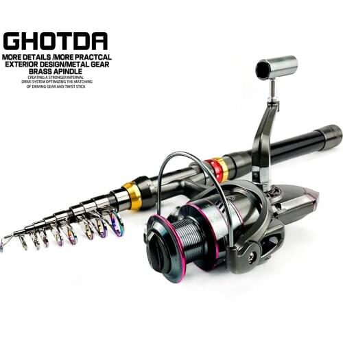 Fishing Rod and Reel Set 1.8-3.6 Telescopic Fishing Rods and YO1000/3000/5000 13BB Spinning Reel Kit