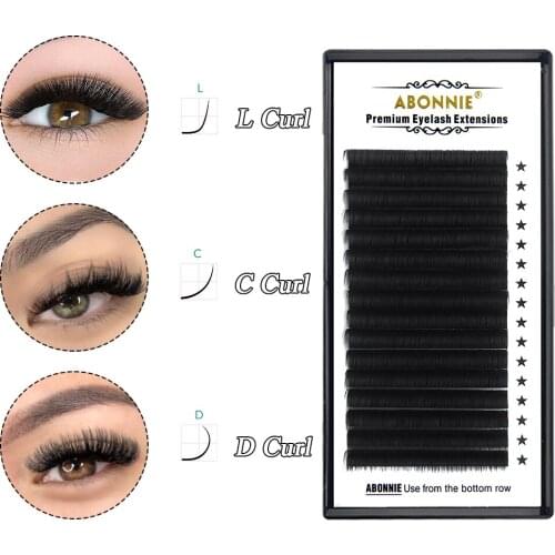 Abonnie Faux Cils Mink Individual Eye Lashes Professional Makeup Natural False Eyelashes Eyelashes Extension