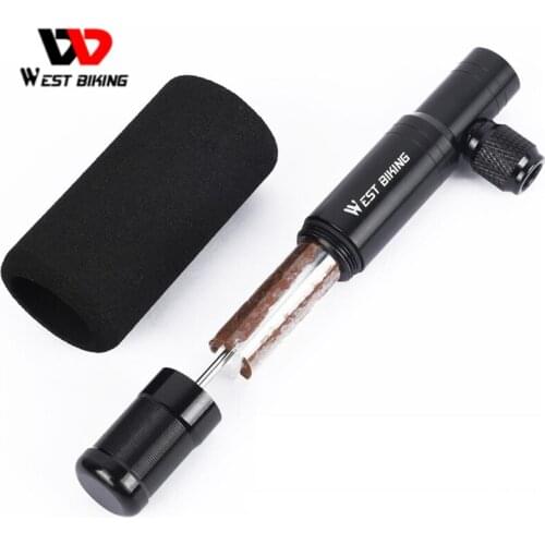 WEST BIKING Mini CO2 Bike Pump CO2 Inflator Pump Presta & Schrader Valve Bicycle Vacuum Tire Repair Tools Bike Air Pump 2 in 1
