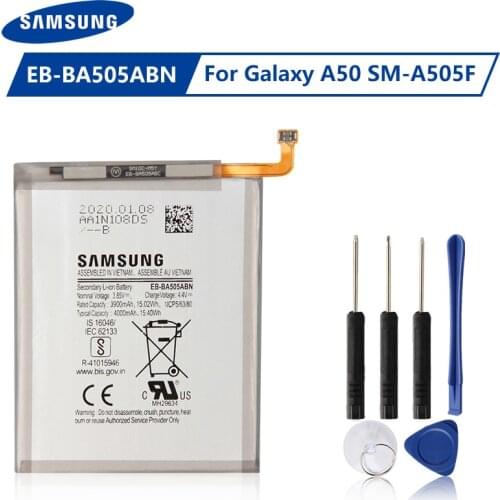 Original Samsung Battery EB-BA505ABU EB-BA505ABN For Samsung Samsung Galaxy A30 A30S A50 A505F SM-A505F Genuine Battery 4000mAh