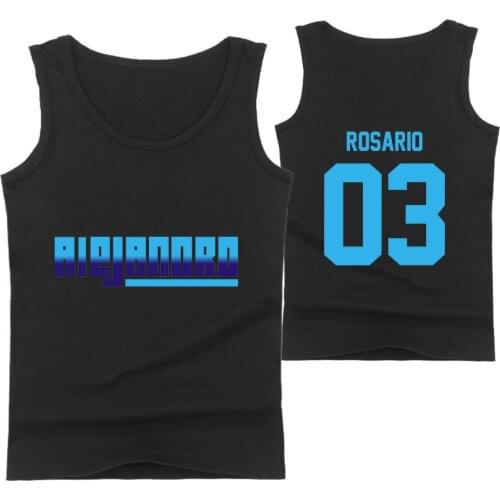 WAMNI New Fashion Print Alejandro Rosario Casual Sports Vest Fashion Street Harajuku Cotton And Polyester Fabric Bottoming Vest