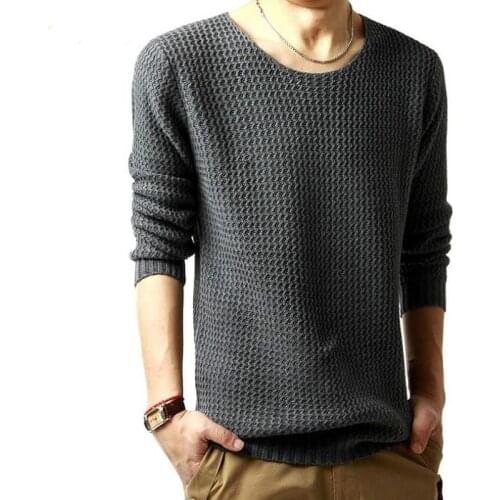 Rand Hot Sale Pullover Sweater Male O-Neck Sweater Autumn Long Sleeved Casual Knitted Men Sweater Men 3 Colors