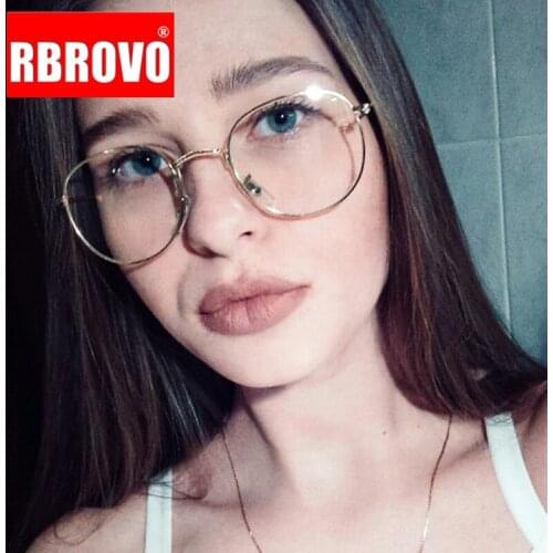 RBROVO Metal Round Glasses Women Vintage Glasses Frame Brand Designer Eyeglasses for Women/Men Brand Lentes De Lectura Hombre
