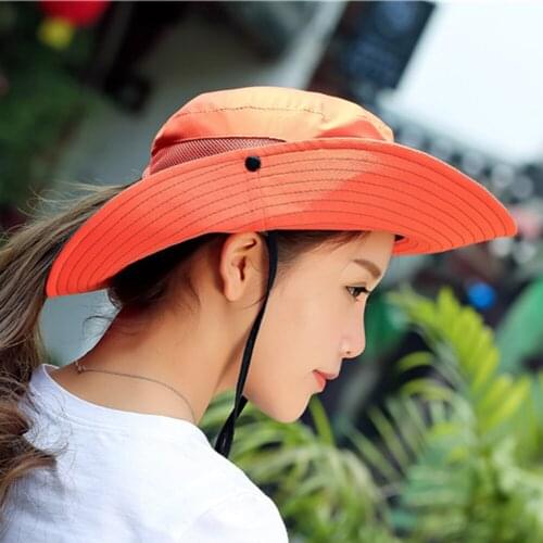 Womens Summer Wide Brim UV UPF Protection Ponytail Outdoor Fishing Hiking Hat Female Breathable Outdoor Sun Hat Visor