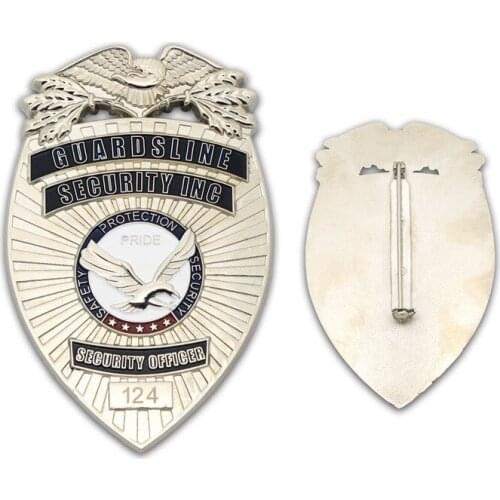 High quality 3D eagle medal cheap engraving eagle badge with pin