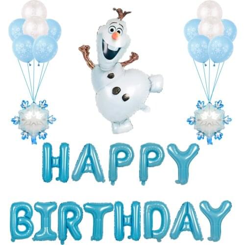 1set Frozen Elsa Anna Princess Balloon Baby Shower Kids Birthday Party Decoration balloon Aluminium Foil Balloons globos