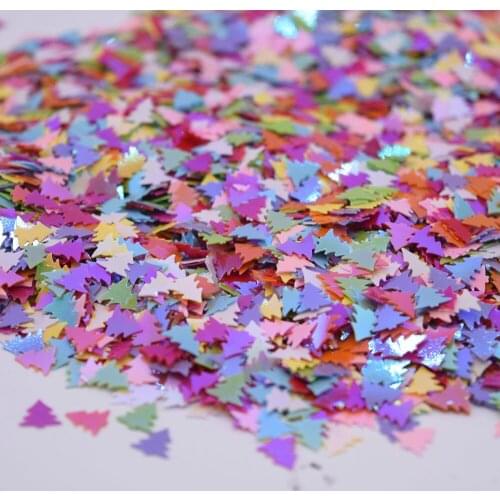 1Bag Newest Christmas Tree Confetti Acrylic Pearlescent Rainbow Color Festival Party Supply 10g Baby Shower Birthday Confettis